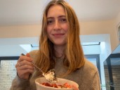 I eat the same high-protein, high-fiber breakfast every morning. It takes 2 minutes to make and never gets boring.