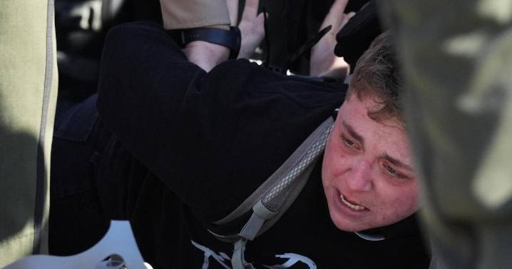 Protesters arrested after clashing with police outside Chicago