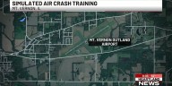 Simulated air crash training