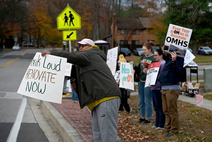 Oakland Mills High renovation delays spark protests