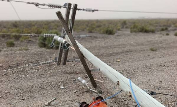 Se cayó línea en zona rural que energiza APEL y derribó 15 postes