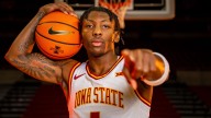 Iowa State basketball freshman guard Jamarion Batemon speaks to media
