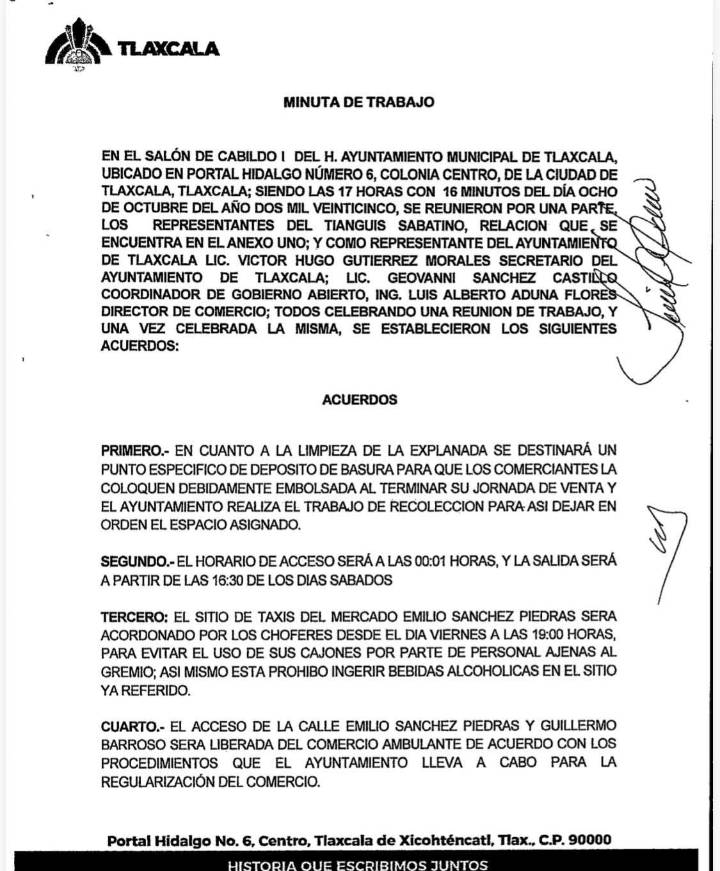 Con mesa de diálogo Alfonso Sánchez media crisis con comerciantes sabatinos