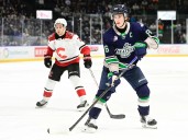 Canucks prospect Braeden Cootes stating his case for Team Canada spot