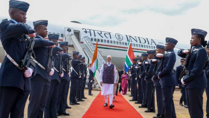 ‘Look forward to productive discussions,’ PM Modi on arrival at Johannesburg for G20