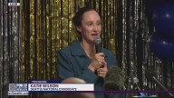 Katie Wilson speaks after first round of election results
