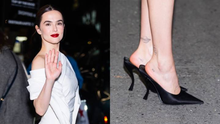 Zoey Deutch Reps Larroudé x Nicolò Beretta Collaboration in NYC