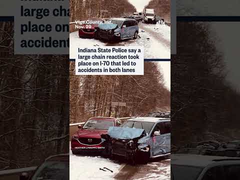 Winter weather causes massive pileup on Indiana highway