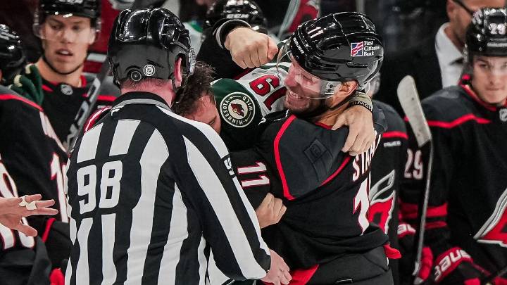 Hurricanes' Staal marks milestone game with 1st fight since '17