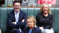 Sussan Ley dismisses leadership ousting rumours as Andrew Hastie, Angus Taylor meet for dinner