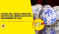 Astro Sol: resultados sorteo del miércoles 05 de noviembre