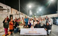 Más sectores se iluminan en Ramos Arizpe
