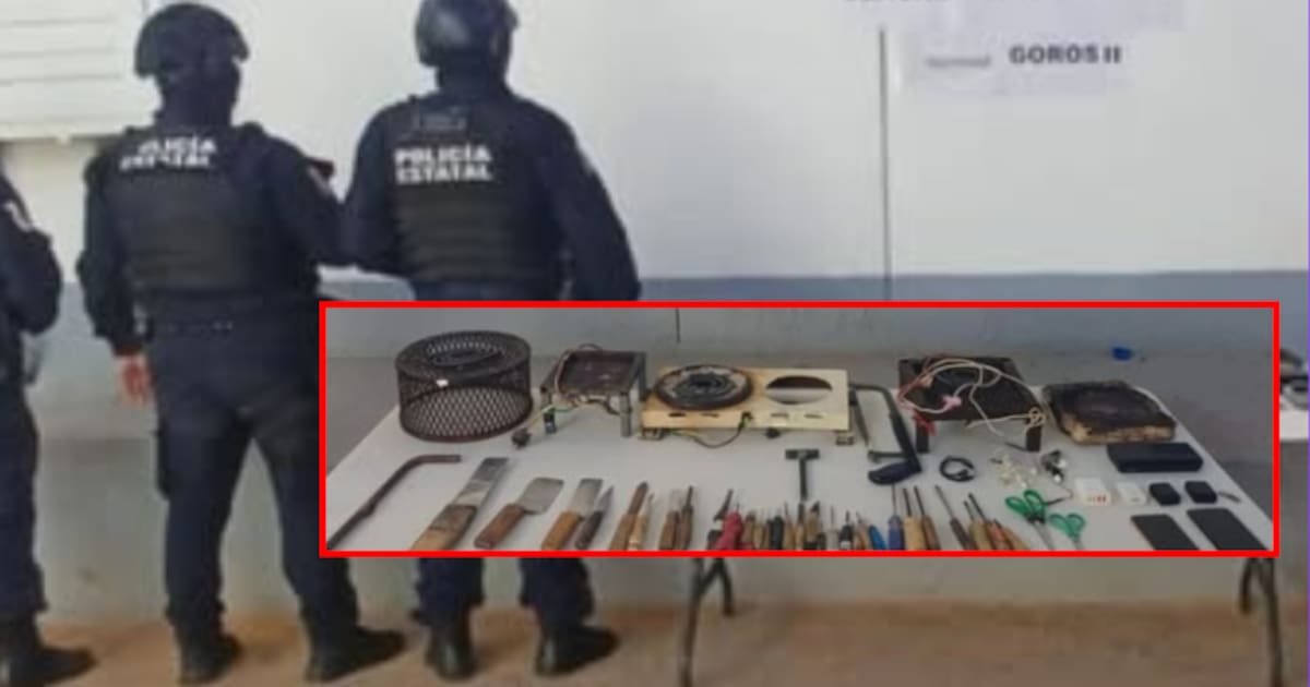 Revisan penal de Ahome y hallan cuchillos, puntas y celulares: operativo interinstitucional detecta objetos prohibidos en módulo del Centro Penitenciario Goros II