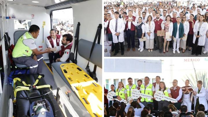 Llegan a Puebla 20 ambulancias y 119 especialistas a hospitales del IMSS