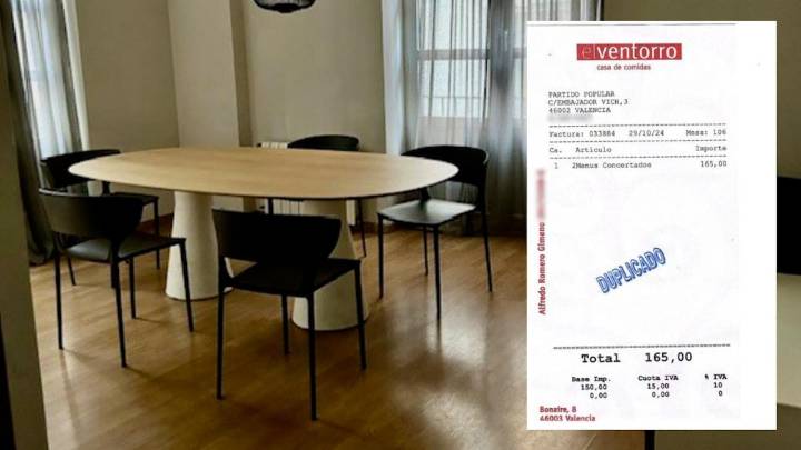 El dueño de El Ventorro entrega fotos del local y la factura de 165 euros de Mazón y Vilaplana