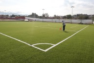 Saltillo avanza 95% en rehabilitación de cancha deportiva en el oriente de la ciudad