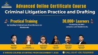 Certificate Course on Criminal Litigation & Drafting by Bettering Results: Enroll Now!