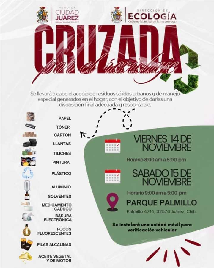Arrancará este viernes Cruzada por el Reciclaje