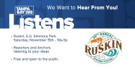 Come and talk to the Tampa Bay 28's news team at the Ruskin Seafood & Arts Festival