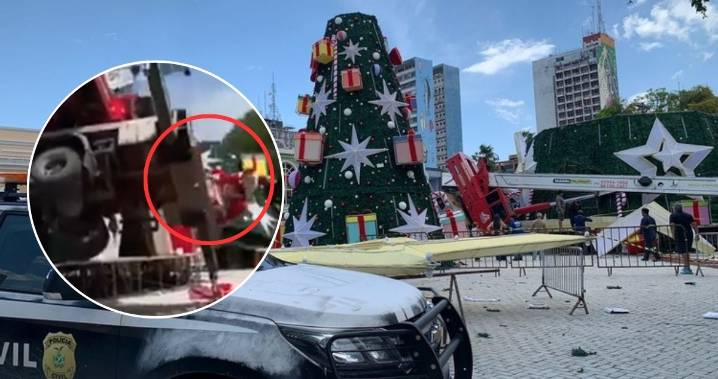Muere en Brasil tras ser aplastado por árbol gigante de navidad