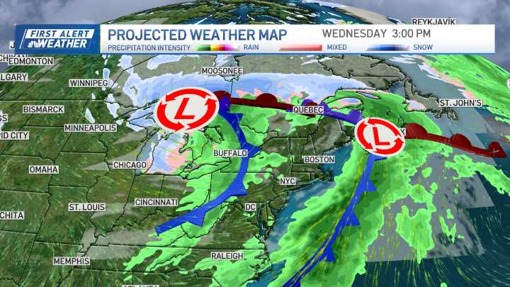 Weather today is quiet, rain leading to Thanksgiving