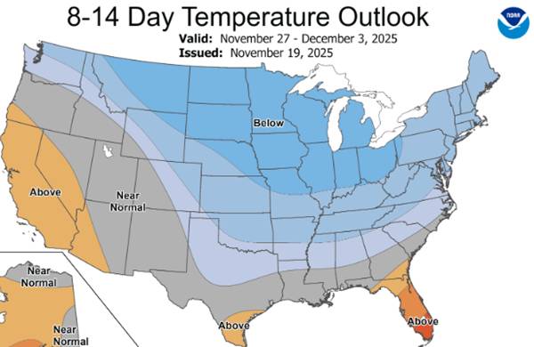 Cold snap may be in store for Thanksgiving weekend and beyond