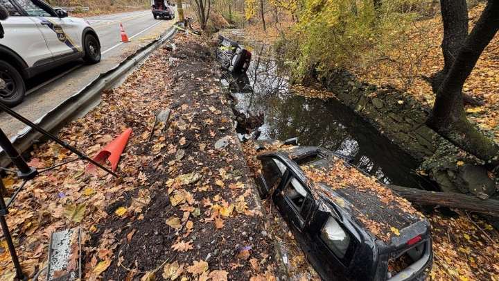 SUV falls into Philadelphia creek in same spot as previous crash