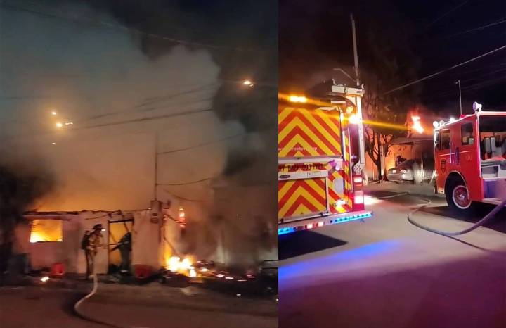 Incendio arrasa con dos viviendas en la colonia Fundadores de Acuña