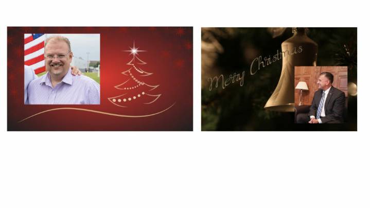 Local Couple Plasters their Refrigerator with Christmas Cards from Politicians