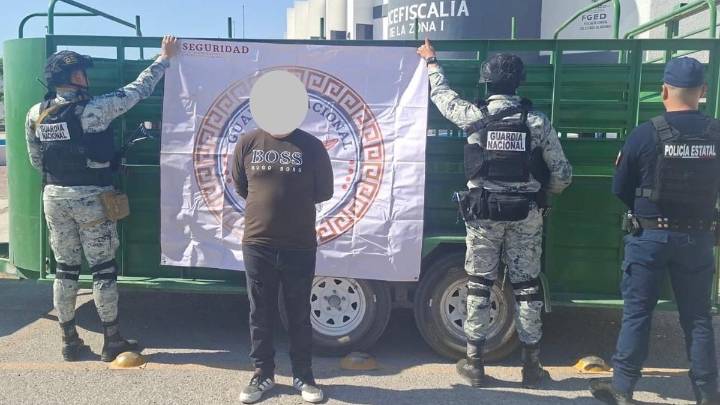 Detienen a conductor de camioneta que transportaba ganado vacuno sin vida