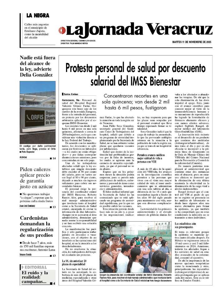 Contraportada del 11 de noviembre de 2025