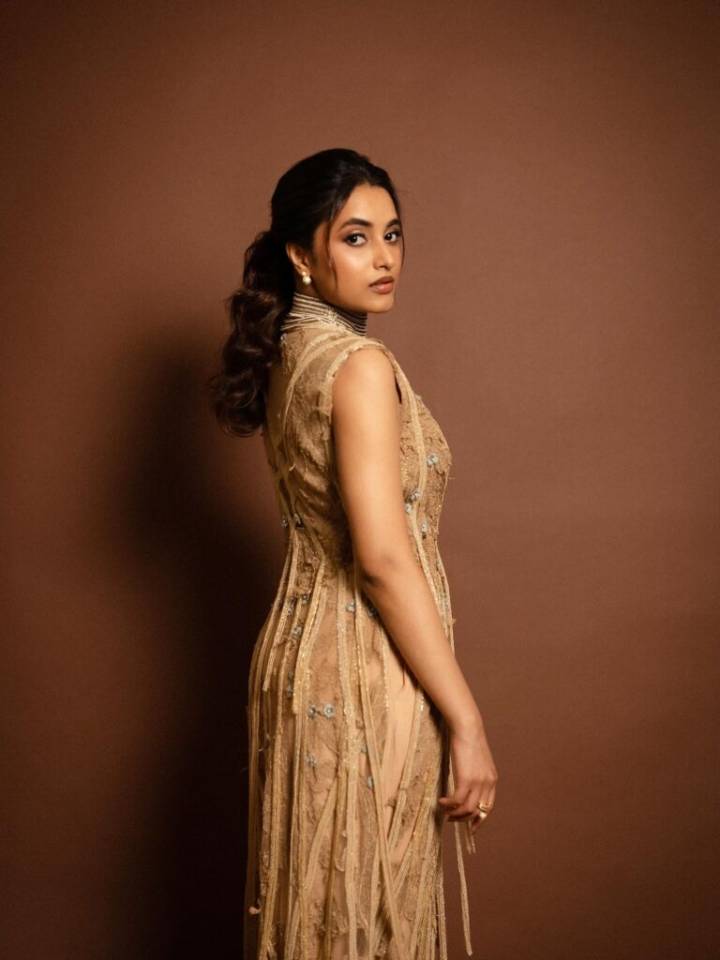 Priyanka Mohan Dazzles In Golden Goddess Glow