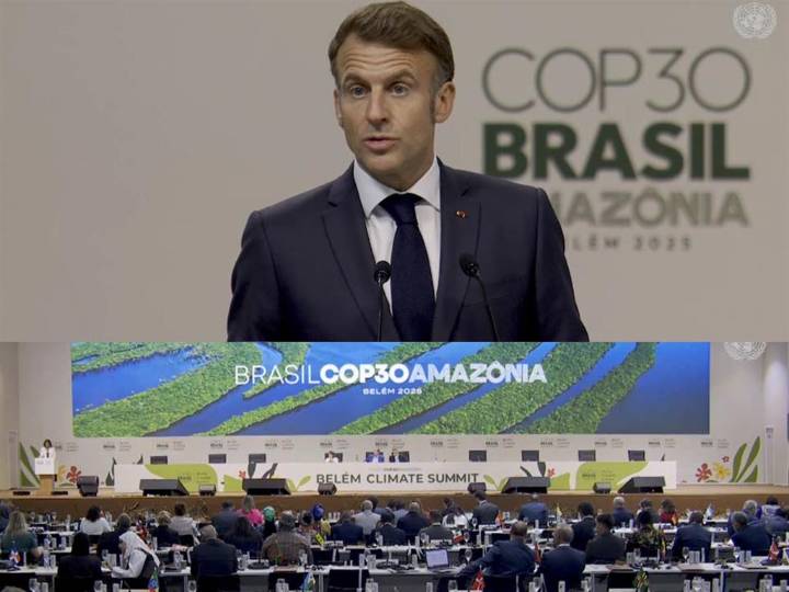 Macron llama en Belém al compromiso frente al cambio climático