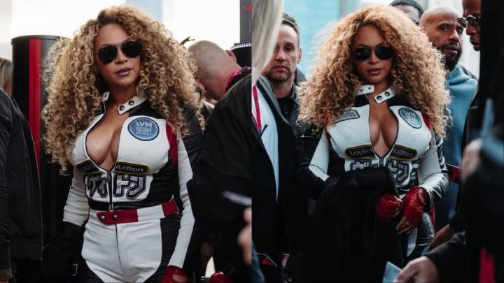 Beyonce Turns The F1 Grand Prix Into A Runway In A White Racing Bodysuit