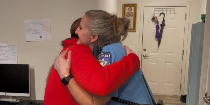 ‘It’s the community’: Marshal’s office delivers Thanksgiving meals to 55 families