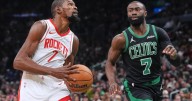 Durant scores 26, Houston Rockets rout Boston Celtics 128