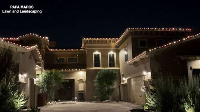 Holiday spirit shines before Thanksgiving with Christmas lights illuminating homes