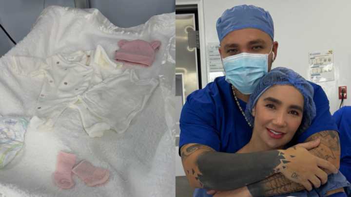 Ya nació la hija de Paola Jara y Jessi Uribe, estas son sus primeras fotos