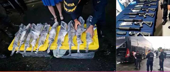 Detienen a menor tico que viajaba en un bus con 10 fusiles de guerra