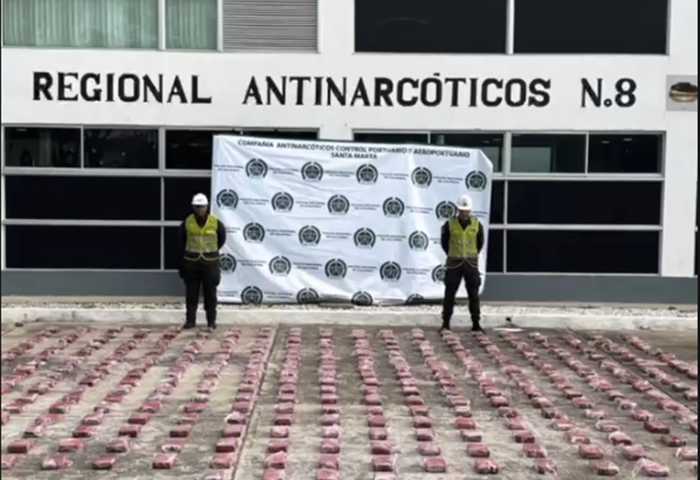 Policía incautó 347 kilos de cocaína camuflados en cargamento de banano en el puerto de Santa Marta