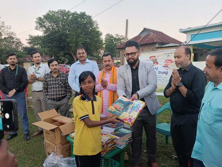 Tripura Gramin Bank celebrates Children’s Day with underprivileged students at Harendra Nagar Tea Estate