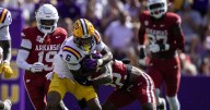LSU tops Arkansas to end a 3-game skid as Michael Van Buren takes over at quarterback