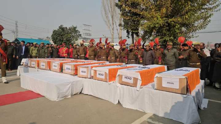 J&K Police Pay Tributes to Personnel Killed in Nowgam Blast