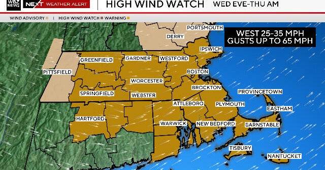 High wind watch issued for Massachusetts as storm brings snow to northern New England