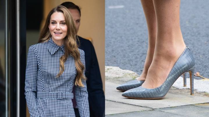 Kate Middleton Dons Tried and True Gray Pumps in London