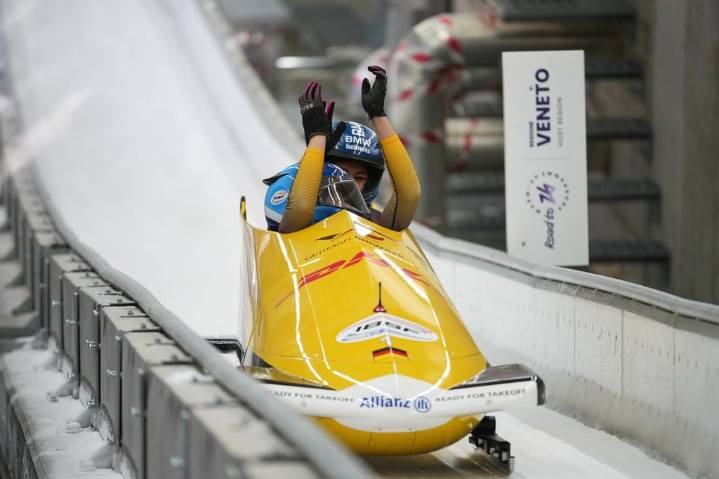 Germany’s Laura Nolte beats American rivals again for another bobsled win at Olympics test event