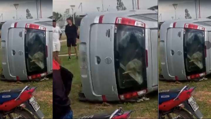 Brutal vuelco de un auto en Chimbas: investigan si se trató de un robo
