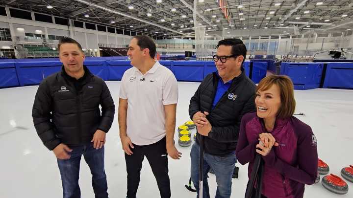KSL's Olympic coverage team for 2026 Winter Games tries curling; it's not as easy as it looks