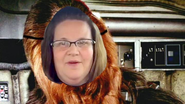 Chewbacca Gets a Kick Out of New "Mom" Mask