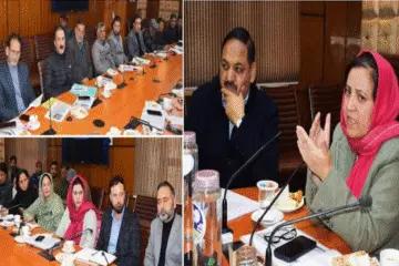 Sakeena Itoo reviews performance, functioning of School Education Dept in Kashmir Division
